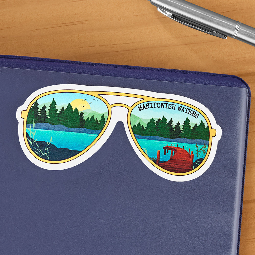 Manitowish Waters Sunglasses Sticker
