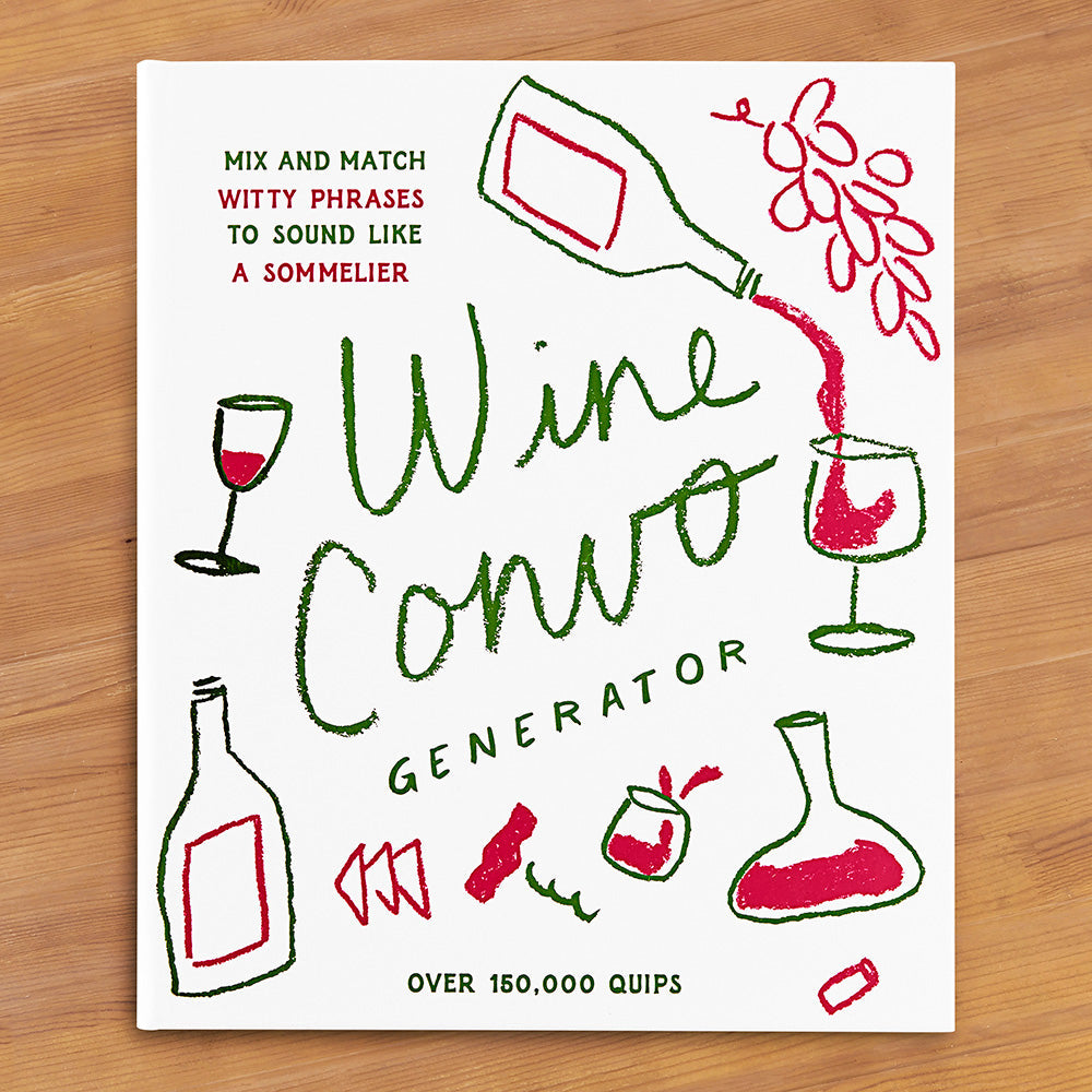 "Wine Convo Generator: Mix and Match Witty Phrases to Sound like a Sommelier" Conversation Card Book by Chasity Cooper