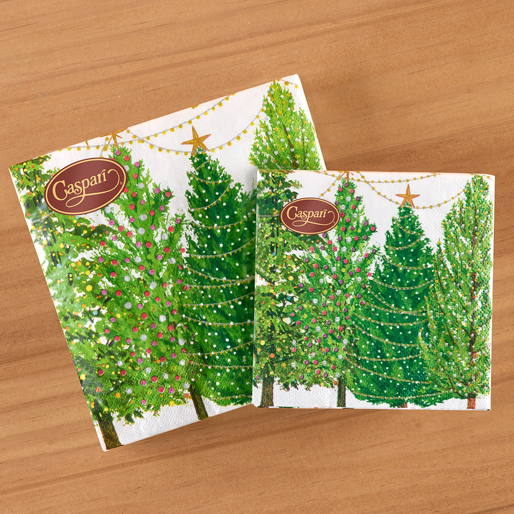 Caspari Paper Napkins, Christmas Trees