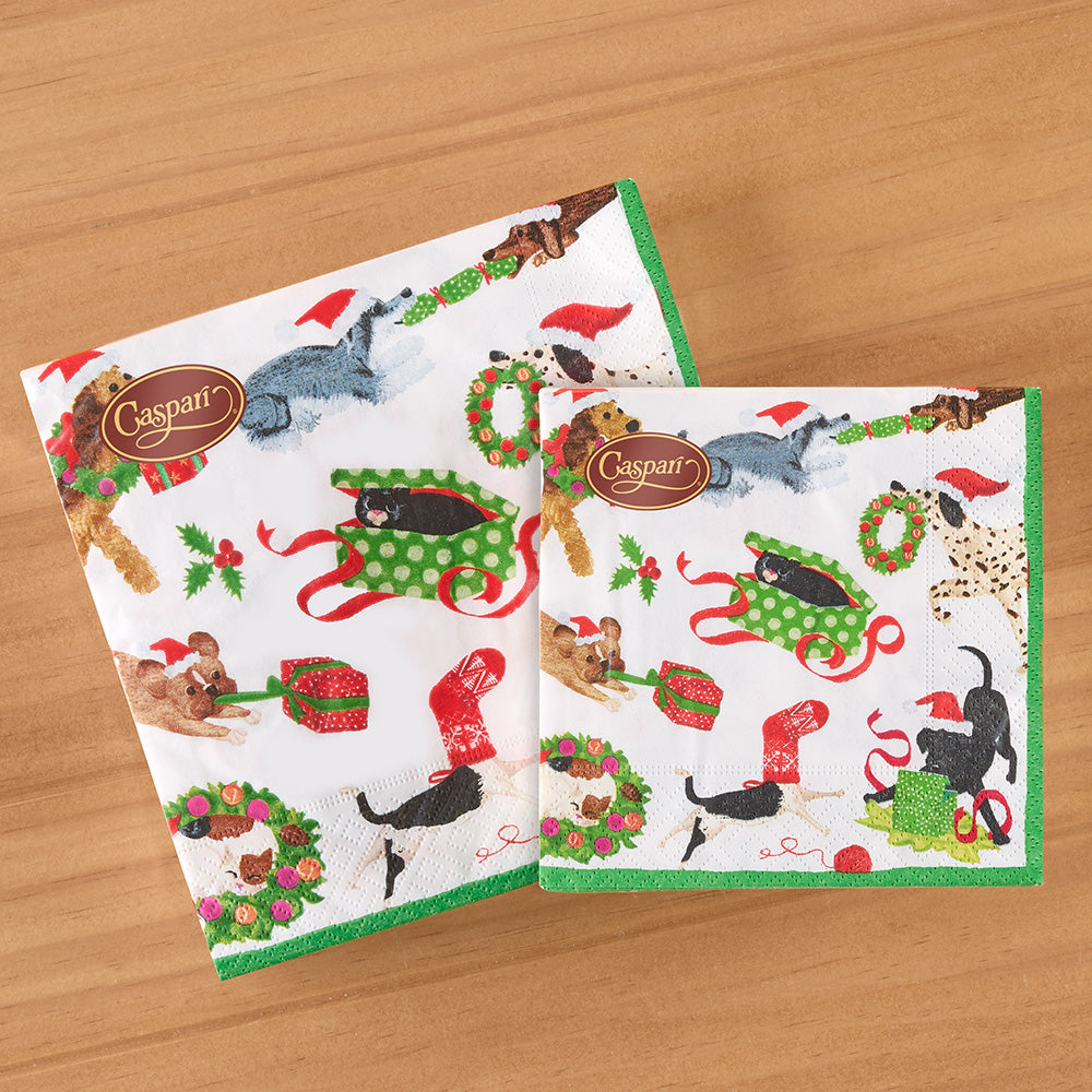 Caspari Paper Napkins, Christmas Mischief