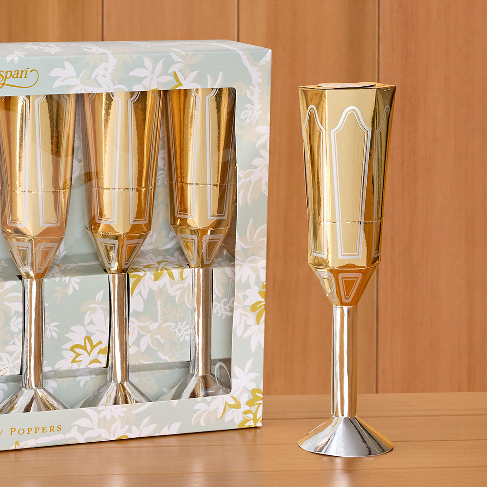 Caspari Party Poppers, Sparkling Flutes