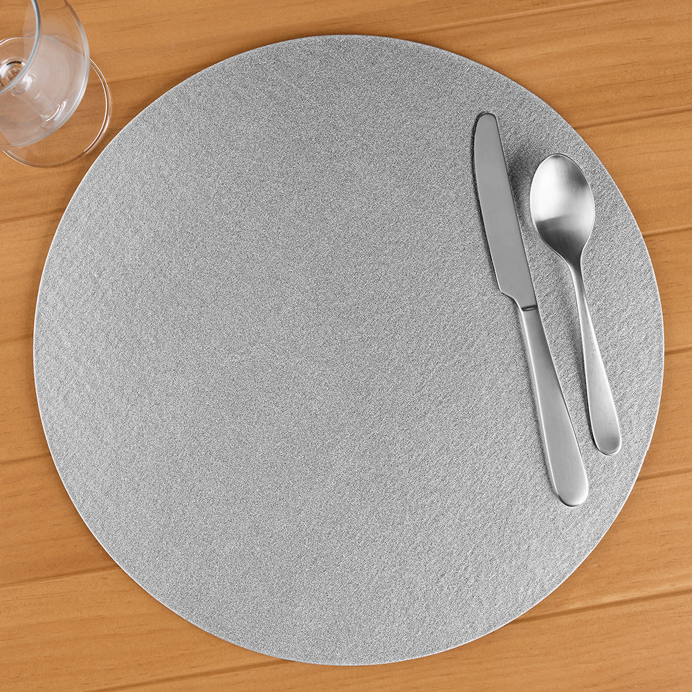 Caspari Luster Felt-Backed Placemats, Round
