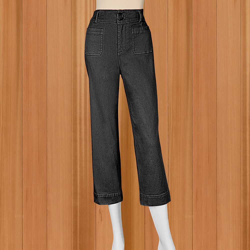 Renuar Women's Luxe Cropped Wide Leg Pants