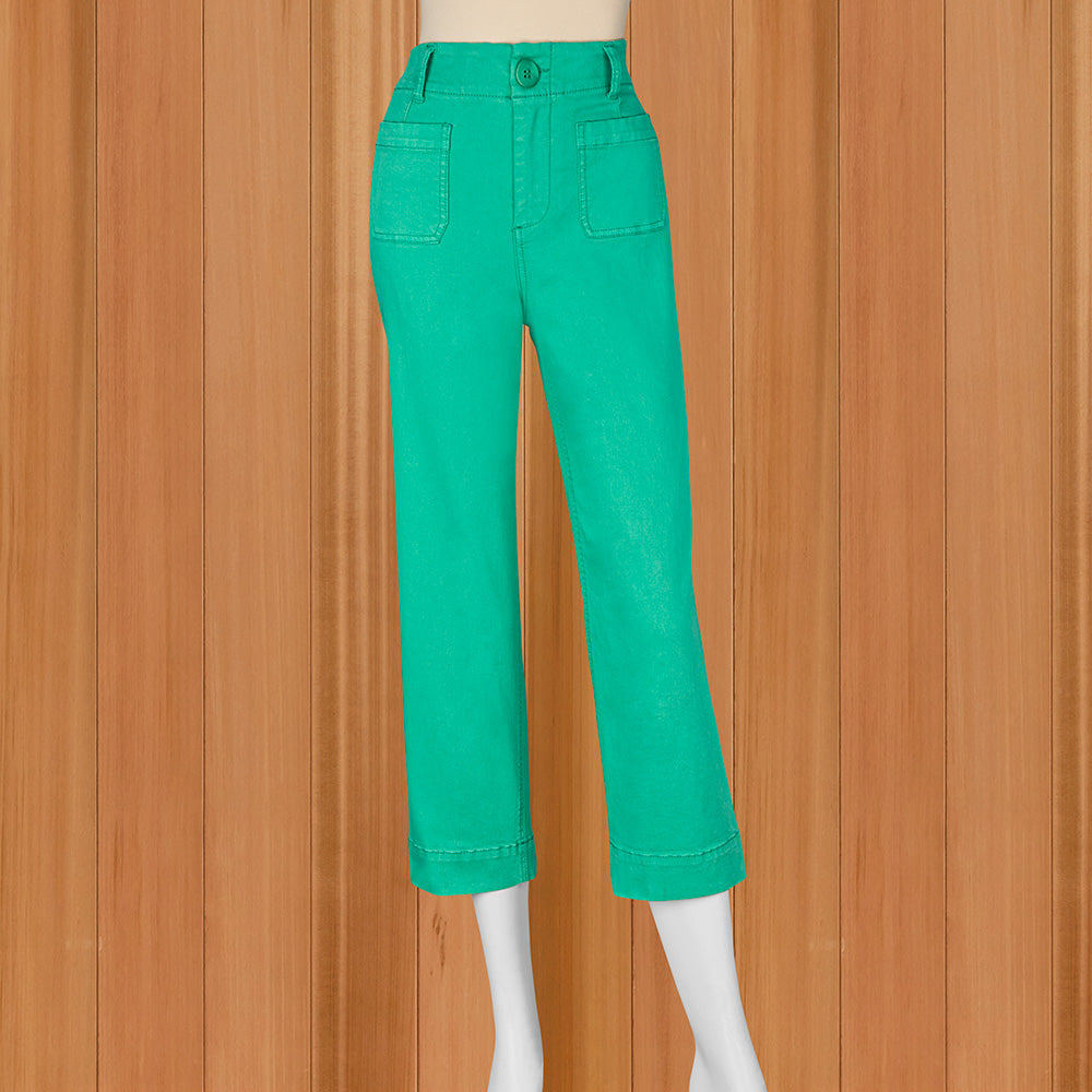 Renuar Women's Luxe Cropped Wide Leg Pants