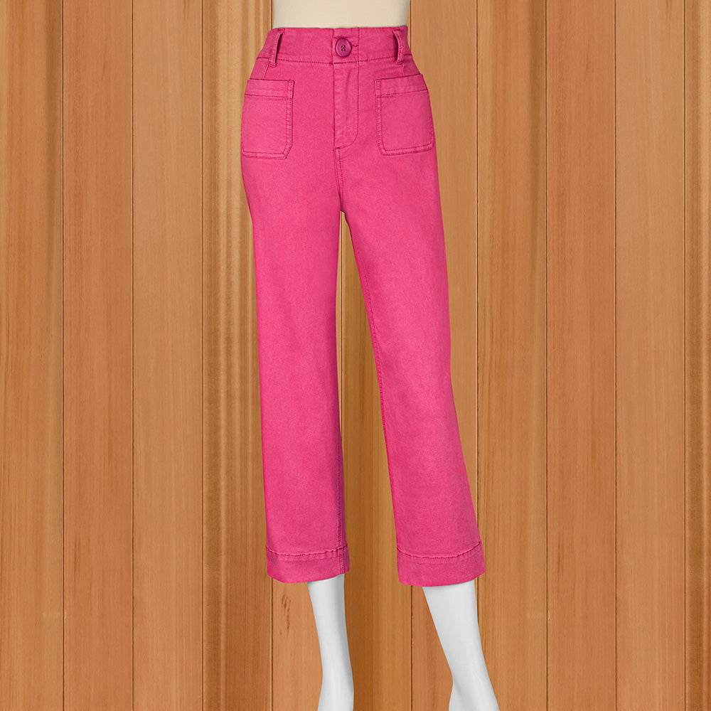 Renuar Women's Luxe Cropped Wide Leg Pants