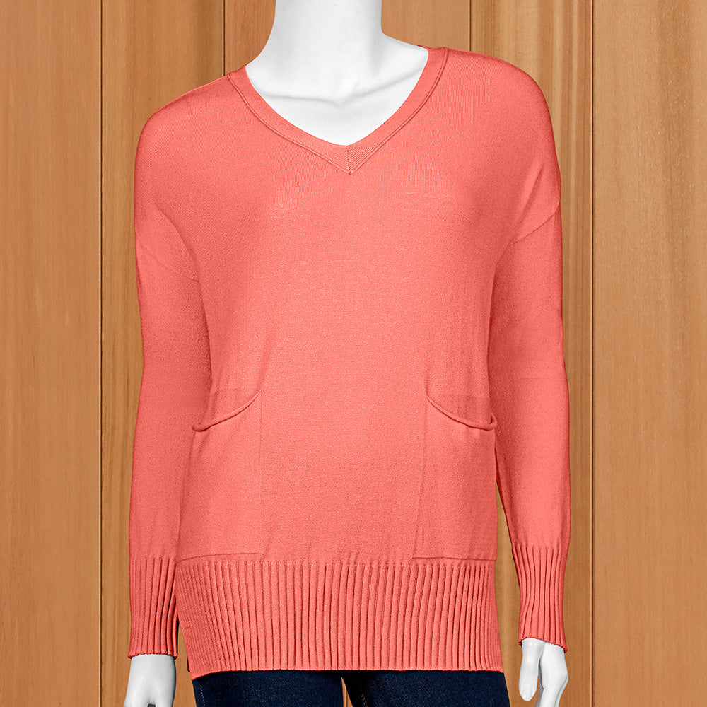 Renuar Women's Two-Pocket Knit Pullover