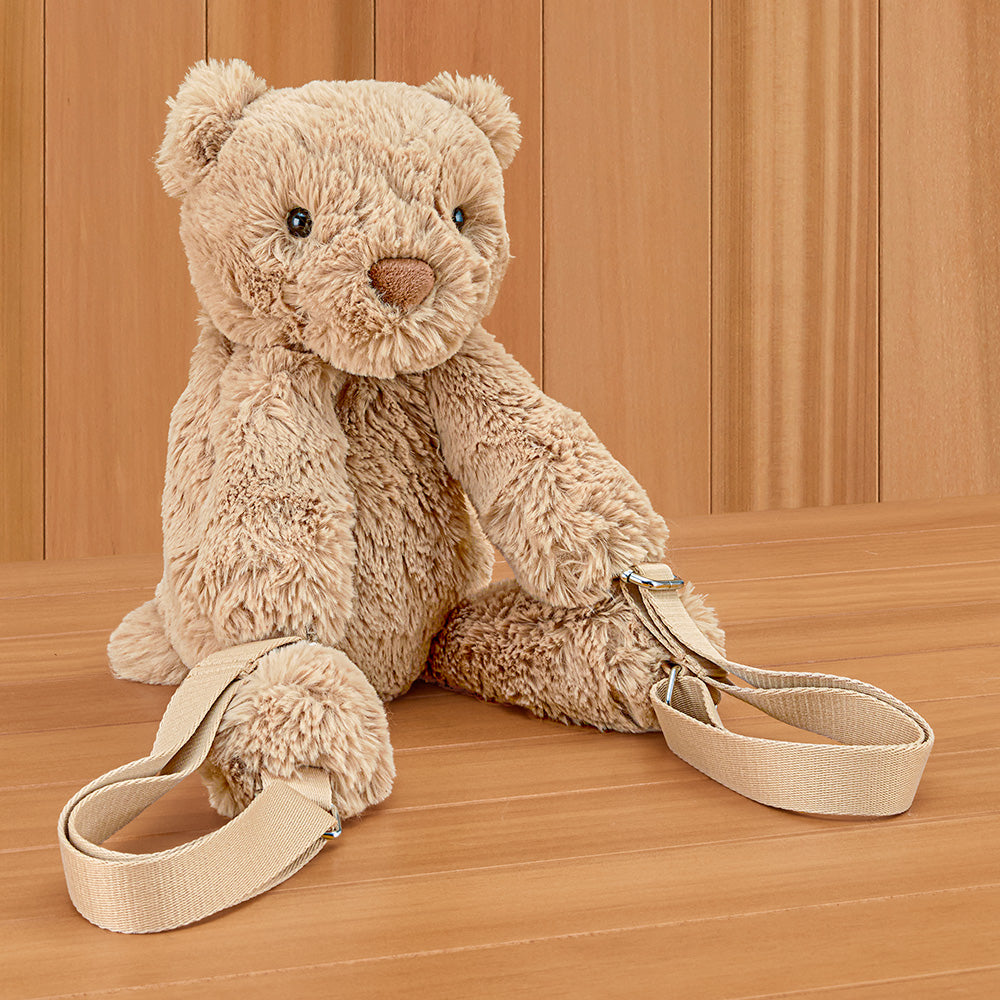 Jellycat Stuffed Animal Plush Backpack, Smudge Bear