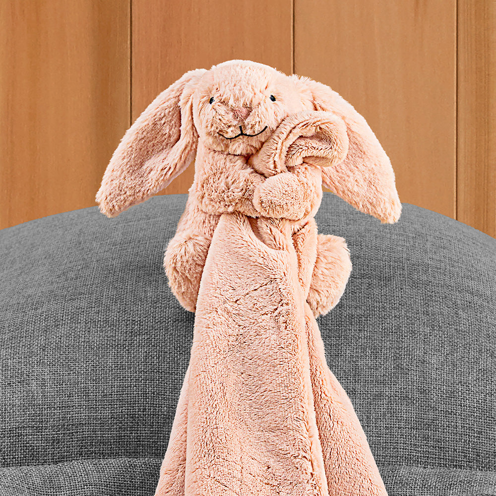 Jellycat Stuffed Animal Plush Soother Baby Blanket, Bashful Bunny