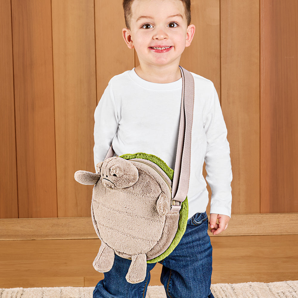 Jellycat Stuffed Animal Plush Crossbody Bag, Timmy Turtle