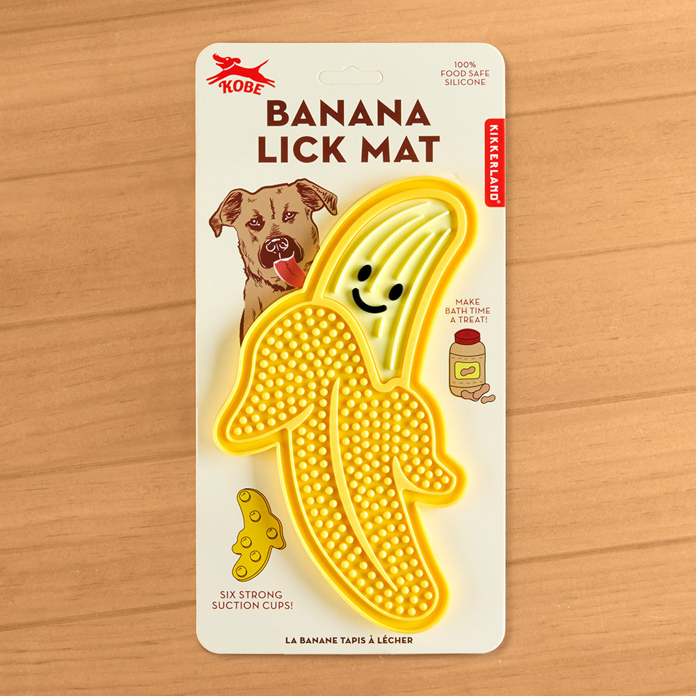 Kikkerland Kobe Banana Lick Mat Dog Toy