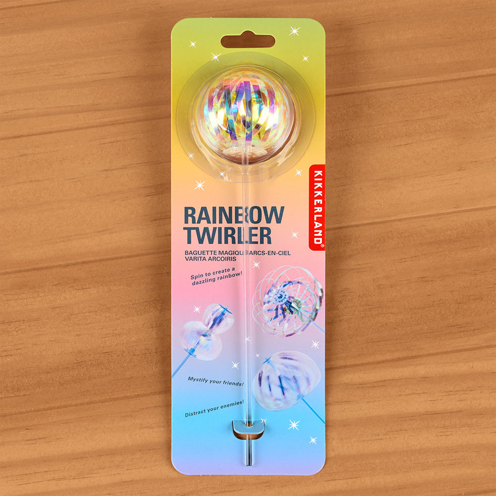 Kikkerland Rainbow Twirler Wand Fidget Toy