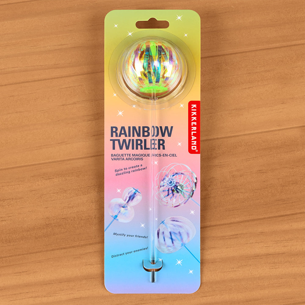 Kikkerland Rainbow Twirler Wand Fidget Toy