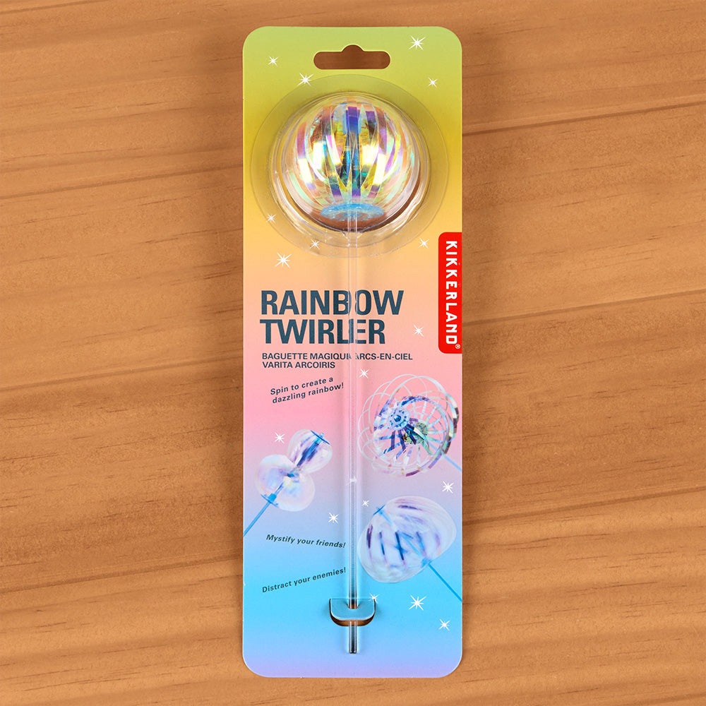Kikkerland Rainbow Twirler Wand Fidget Toy