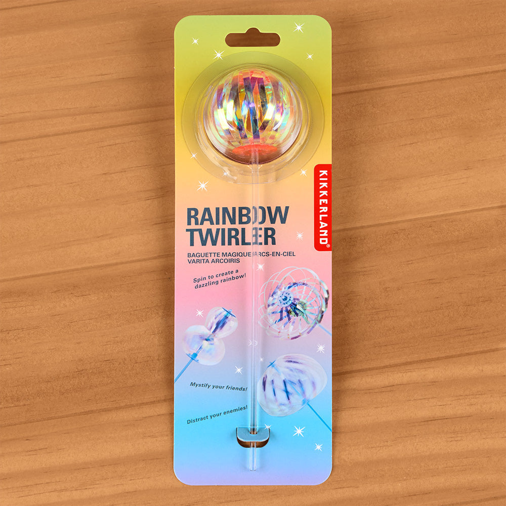 Kikkerland Rainbow Twirler Wand Fidget Toy