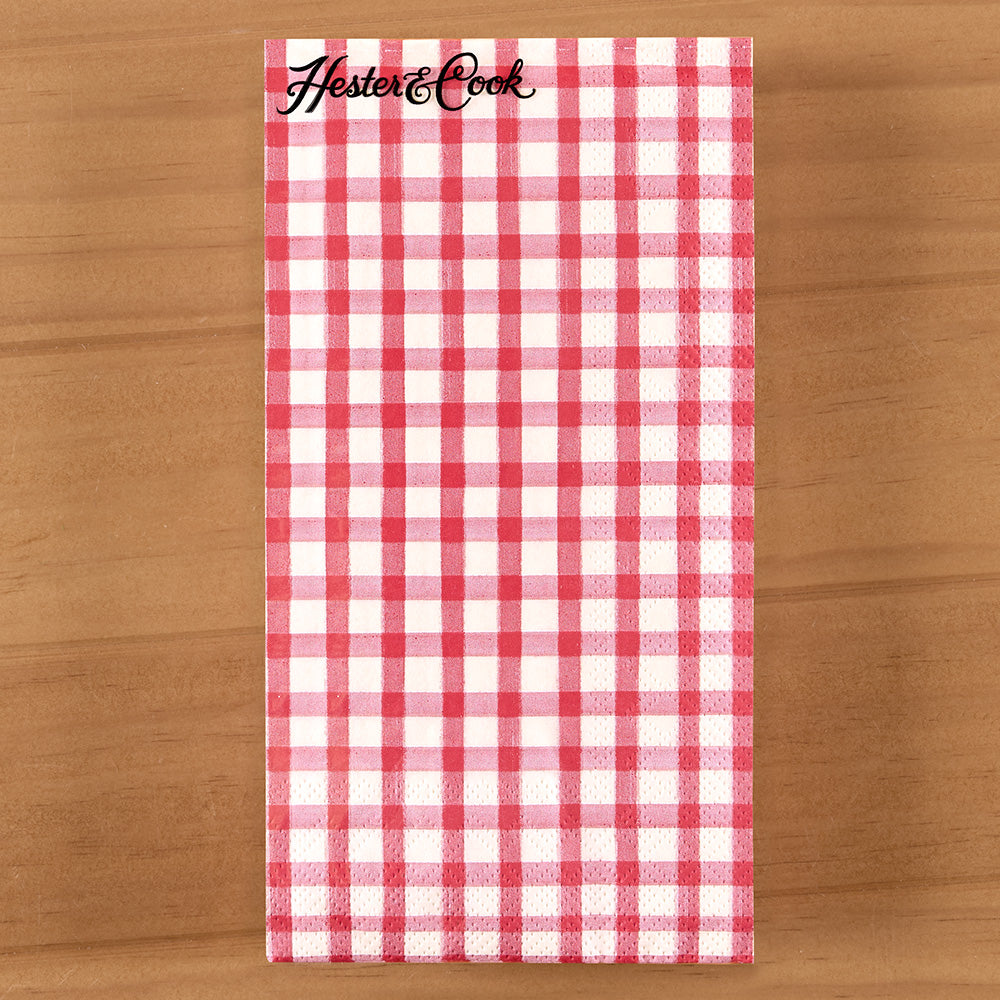 Hester & Cook Paper Napkins, Painted Check