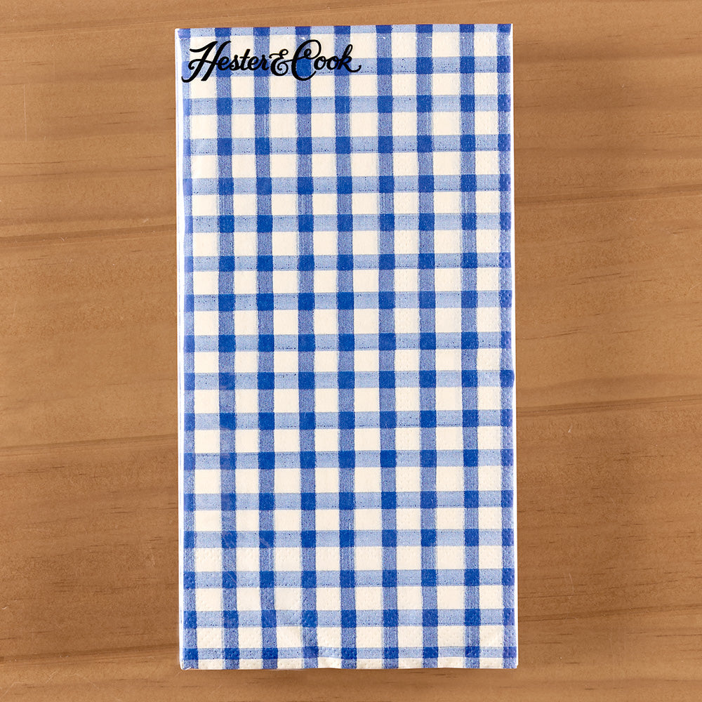 Hester & Cook Paper Napkins, Painted Check