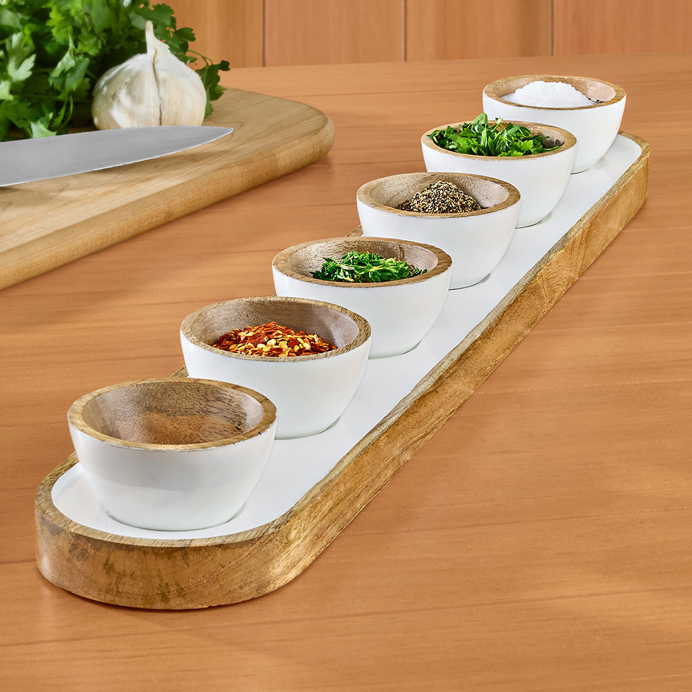 Be Home Madras Enameled Mango Mise En Place Set