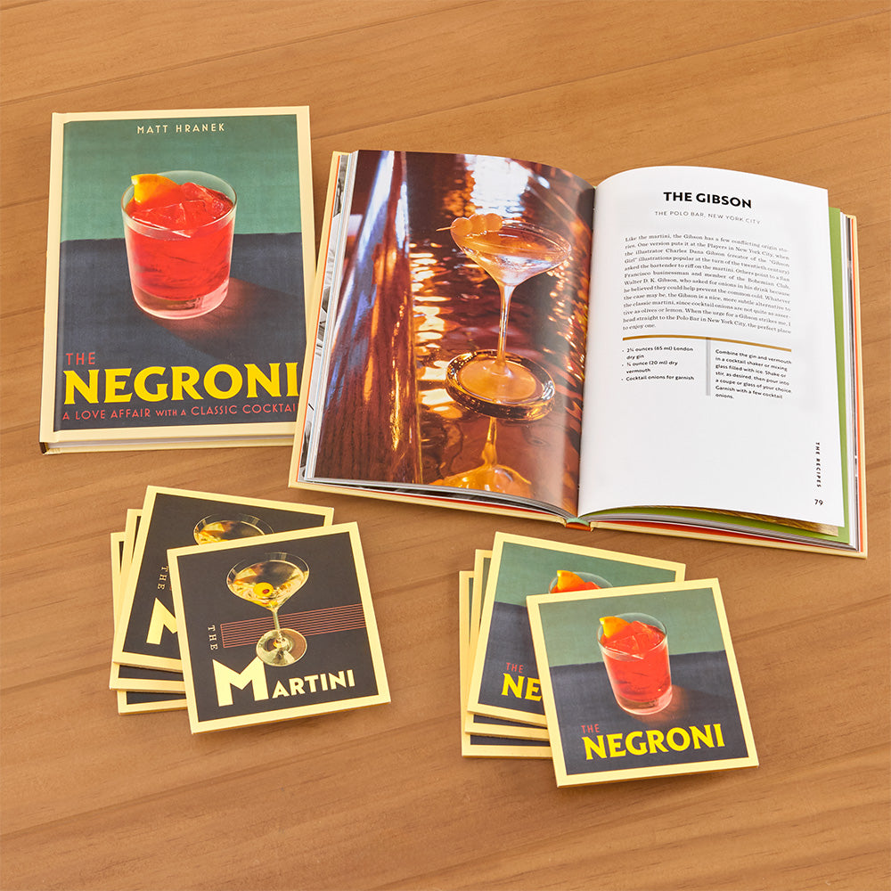 The WM Brown Cocktail Collection: Negroni and Martini Book and Coaster Set