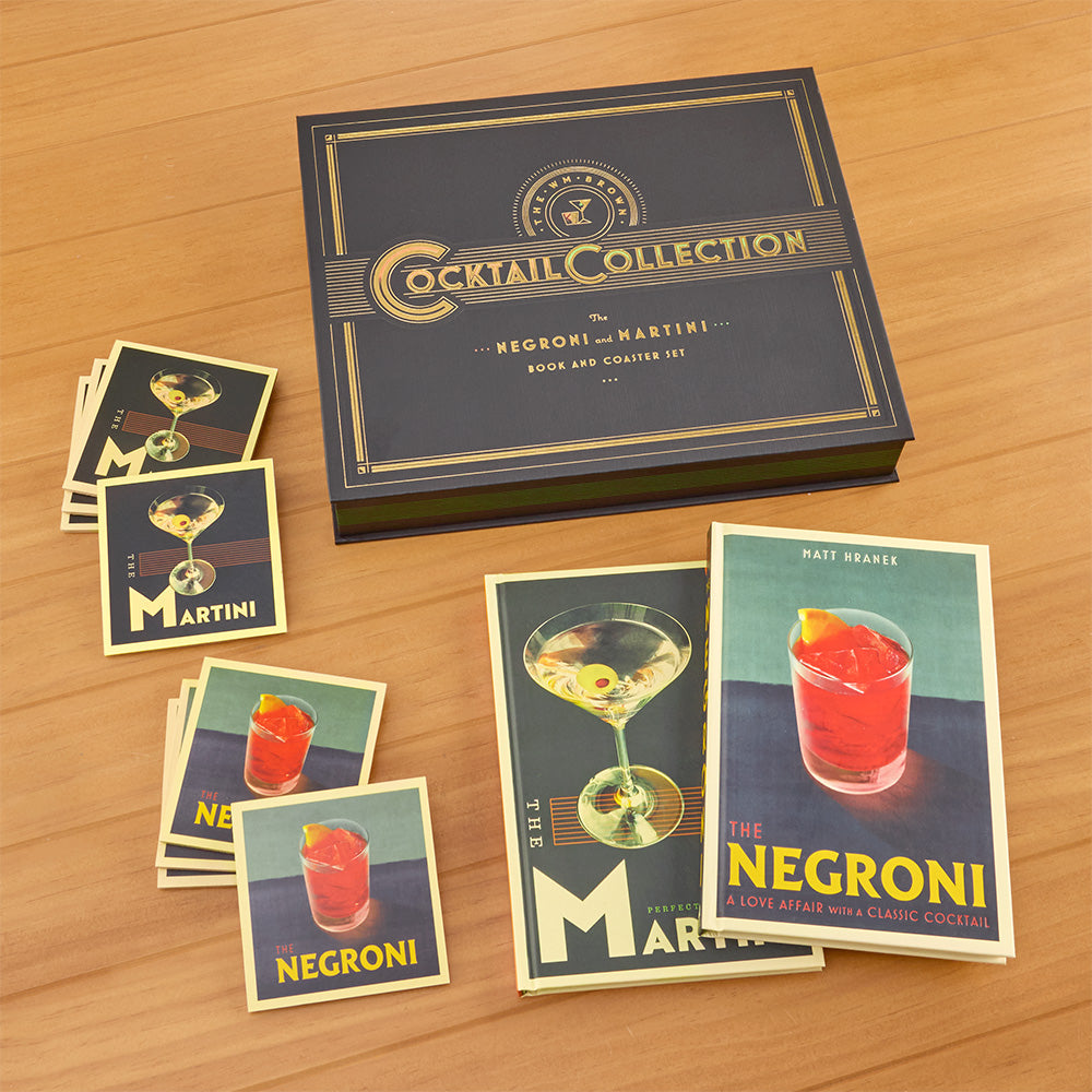 The WM Brown Cocktail Collection: Negroni and Martini Book and Coaster Set