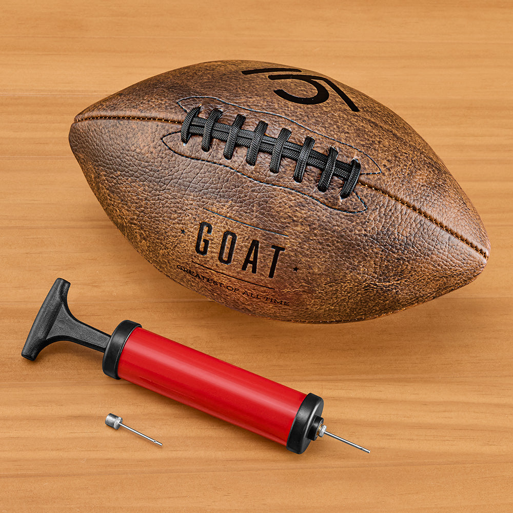 Cole Wheeler Antiqued "GOAT" Football