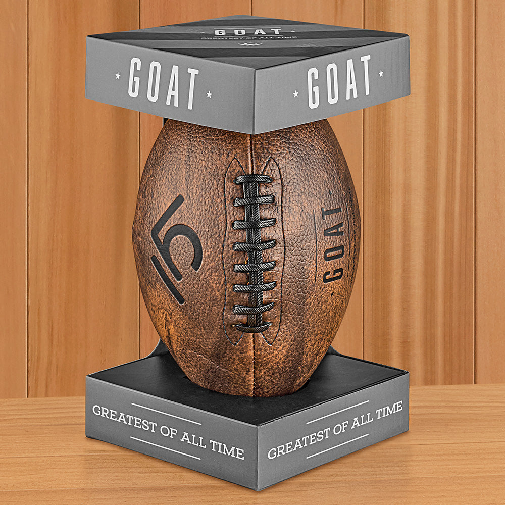 Cole Wheeler Antiqued "GOAT" Football