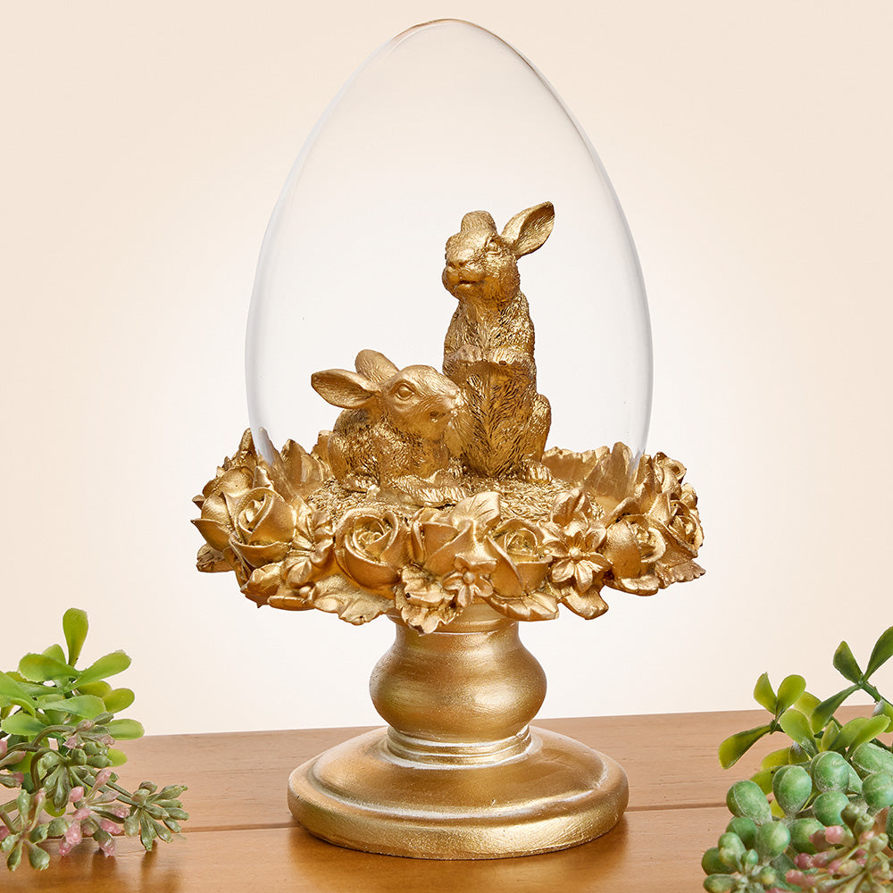 Golden Easter Bunny Egg Dome Finials