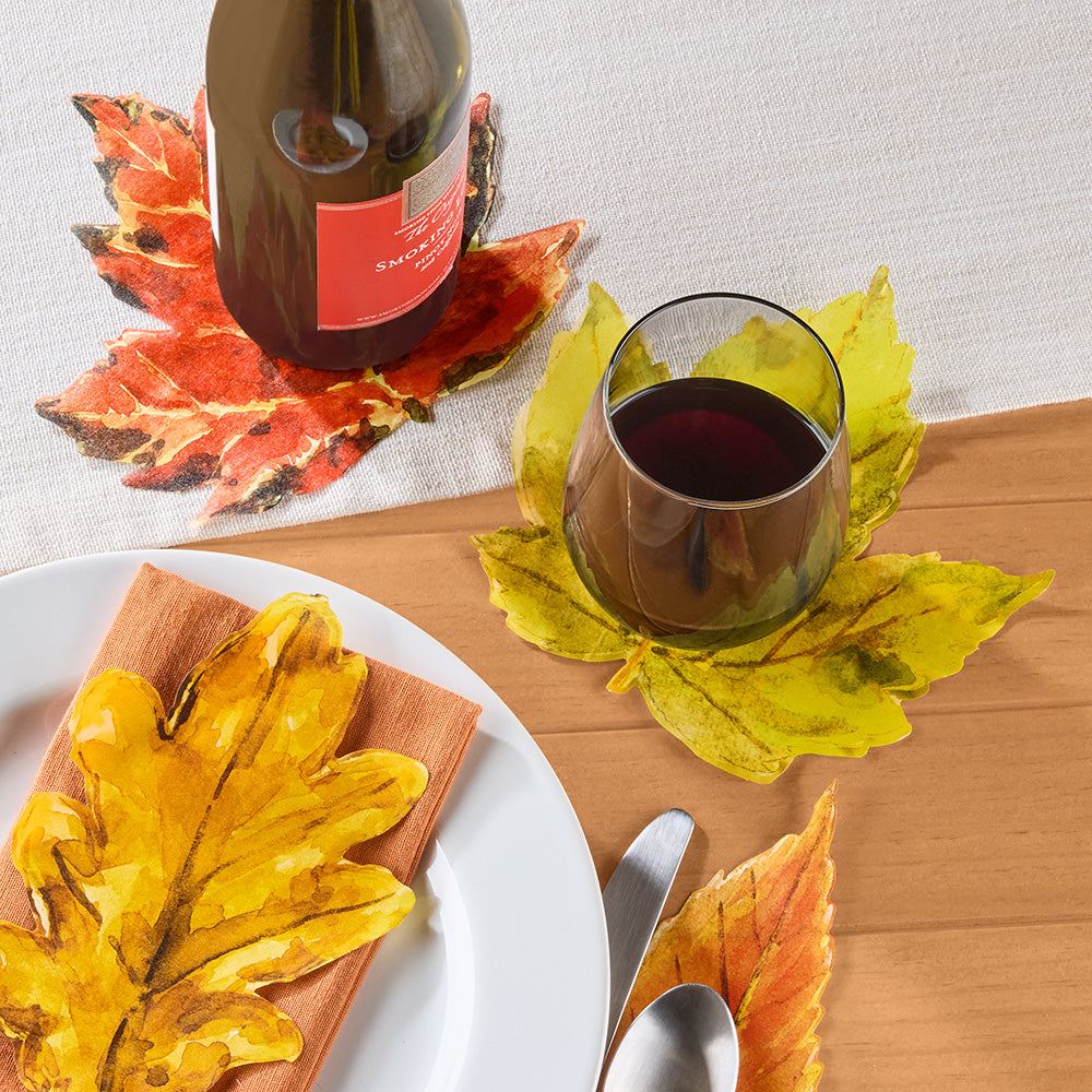 Decorative Parchment Paper Liners for Plate & Table, Leaves