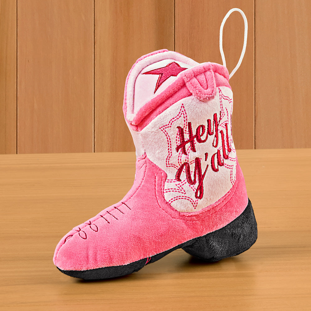 "Hey Ya’ll" Cowboy Boot Dog Toy