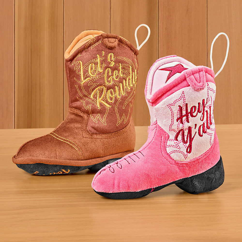 "Hey Ya’ll" Cowboy Boot Dog Toy