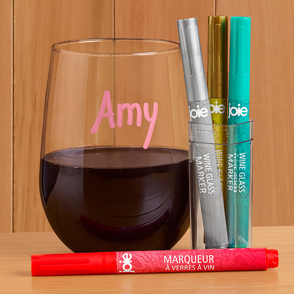 Joie Wine Glass Drink Markers, Pack of 4