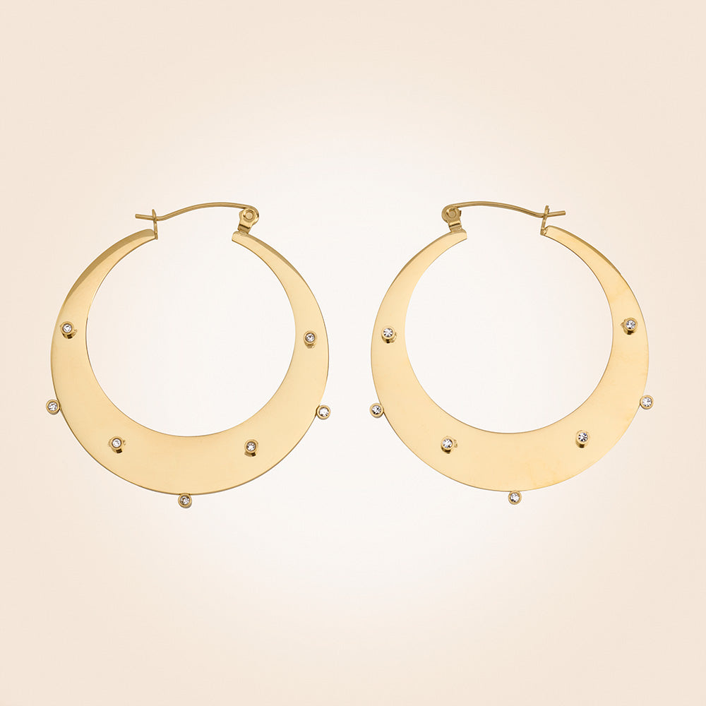 Anartxy Lyra Gold Hoop Earrings