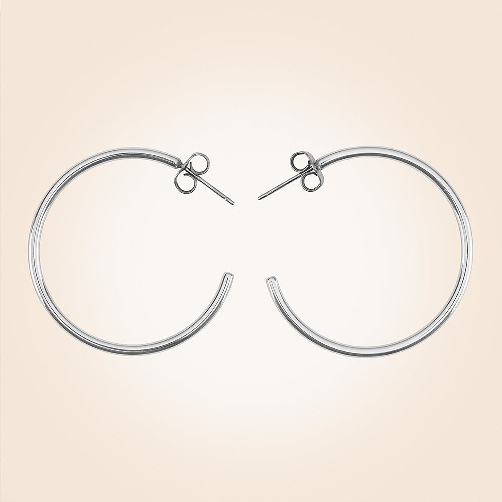 Anartxy Marisol Silver Hoop Earrings