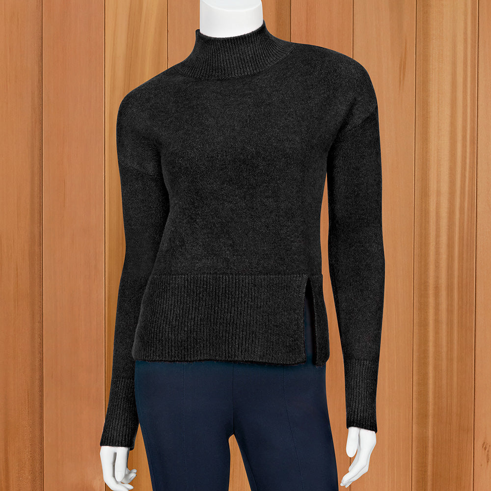 Renuar Cropped Mock Neck Sweater