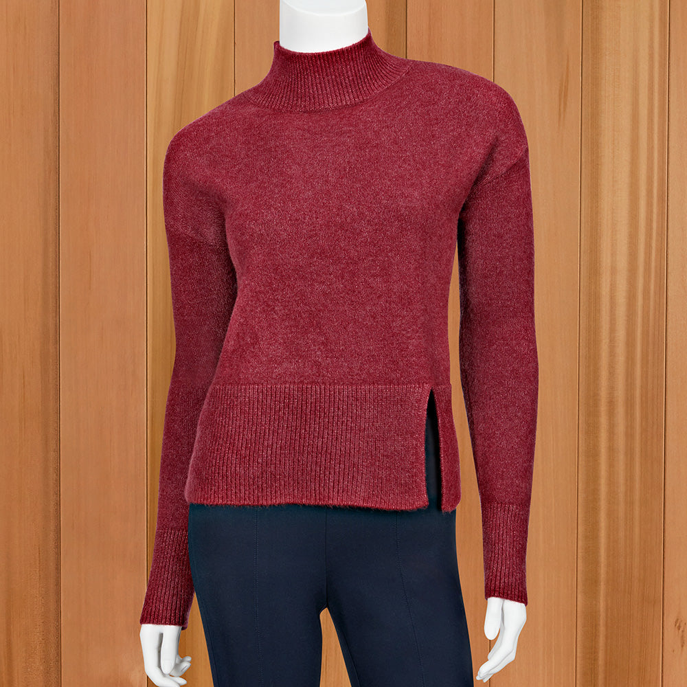 Renuar Cropped Mock Neck Sweater