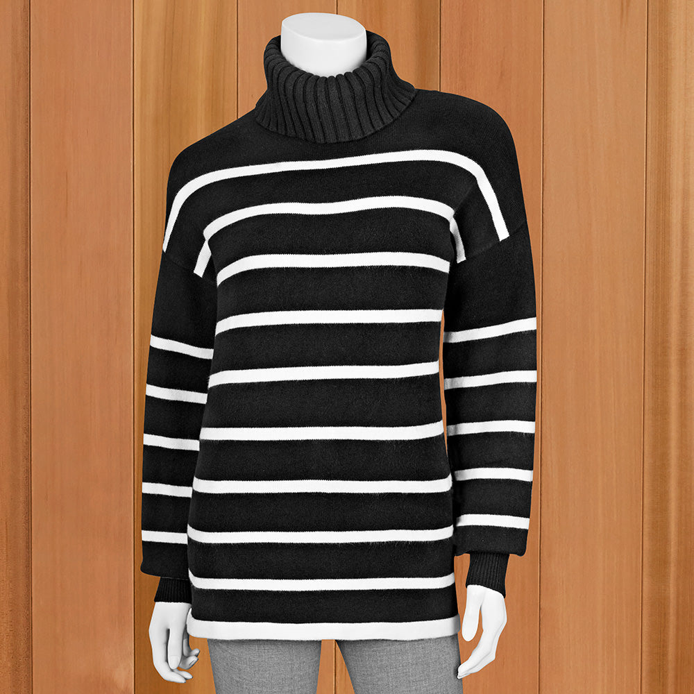Renuar Striped Turtleneck Sweater