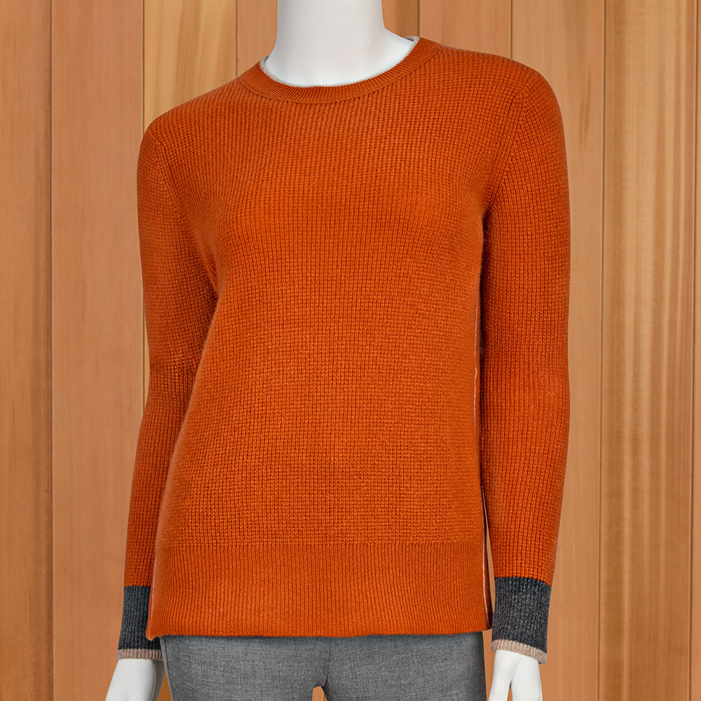 Kinross Color-Tipped Thermal Sweater