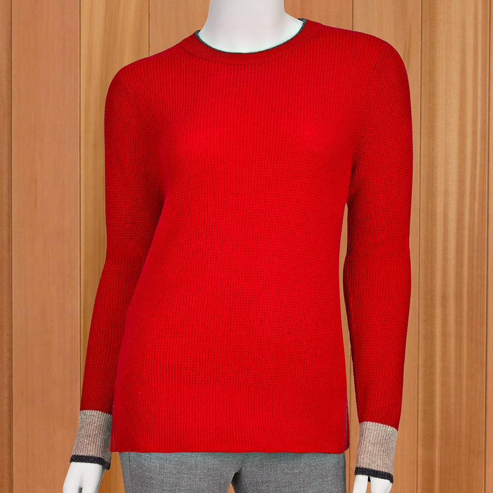 Kinross Color-Tipped Thermal Sweater