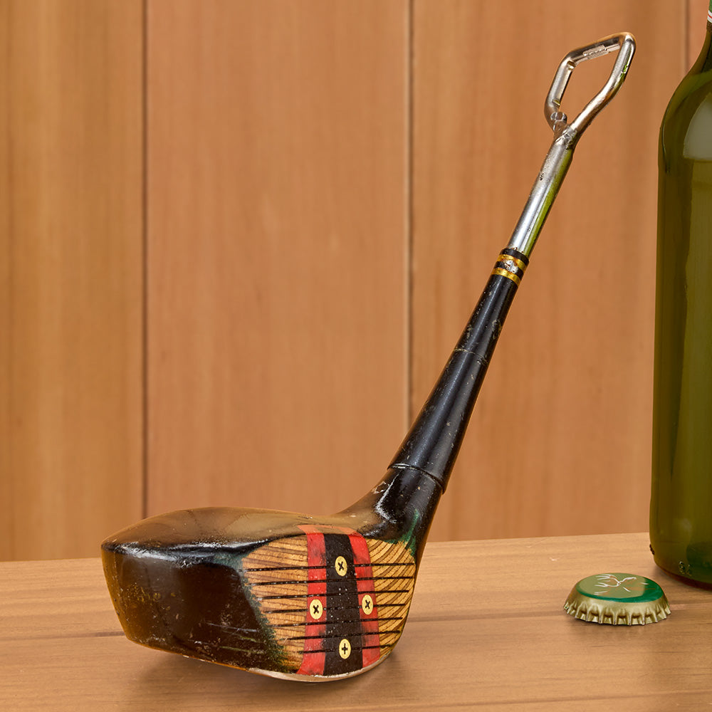 Vintage Wood Driver Golf Club Bottle Opener