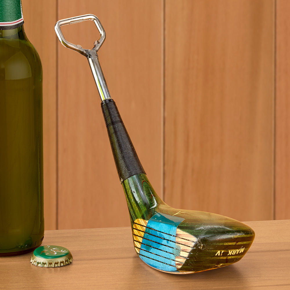 Vintage Wood Driver Golf Club Bottle Opener