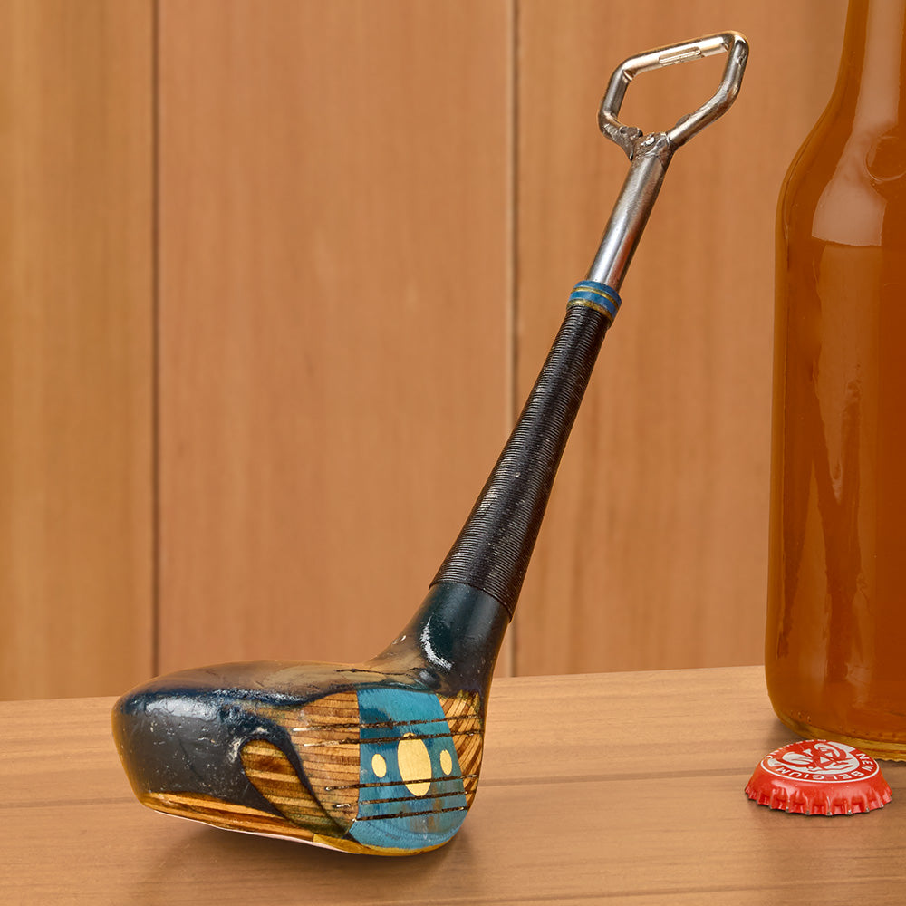 Vintage Wood Driver Golf Club Bottle Opener