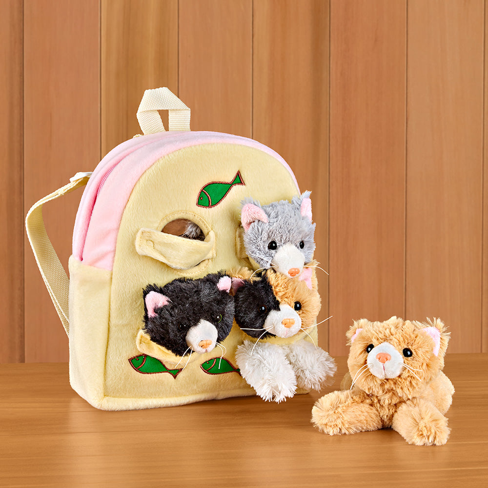 Backpack with Cat Stuffed Animals