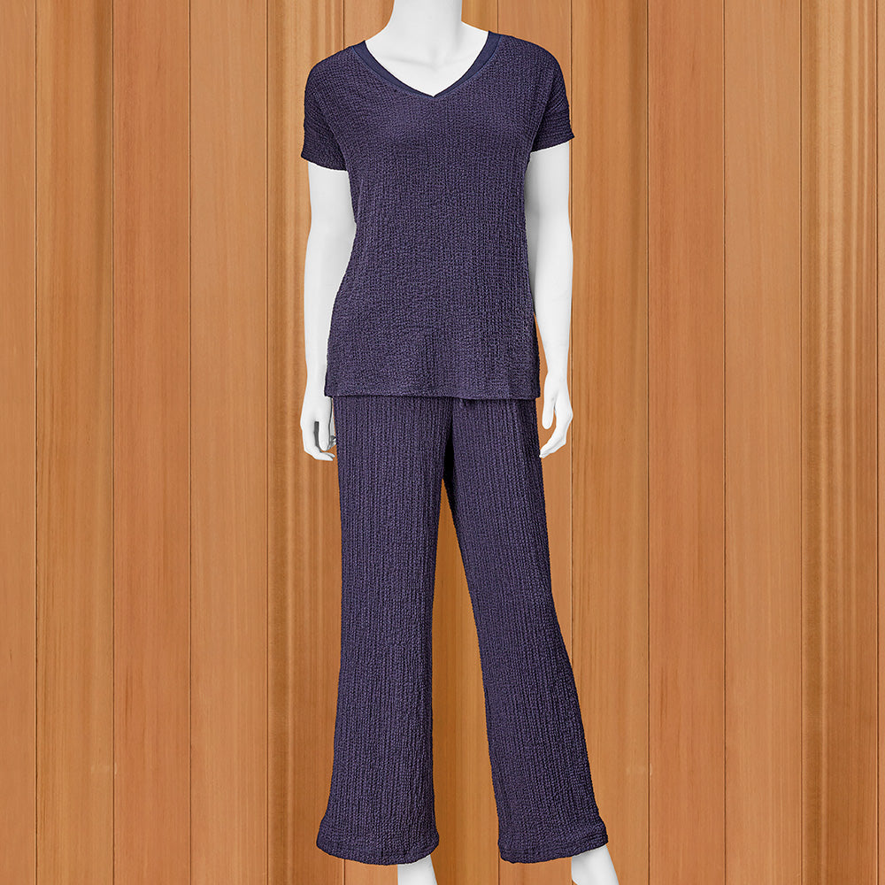 Renuar Women’s Crinkle Knit Palazzo Pants