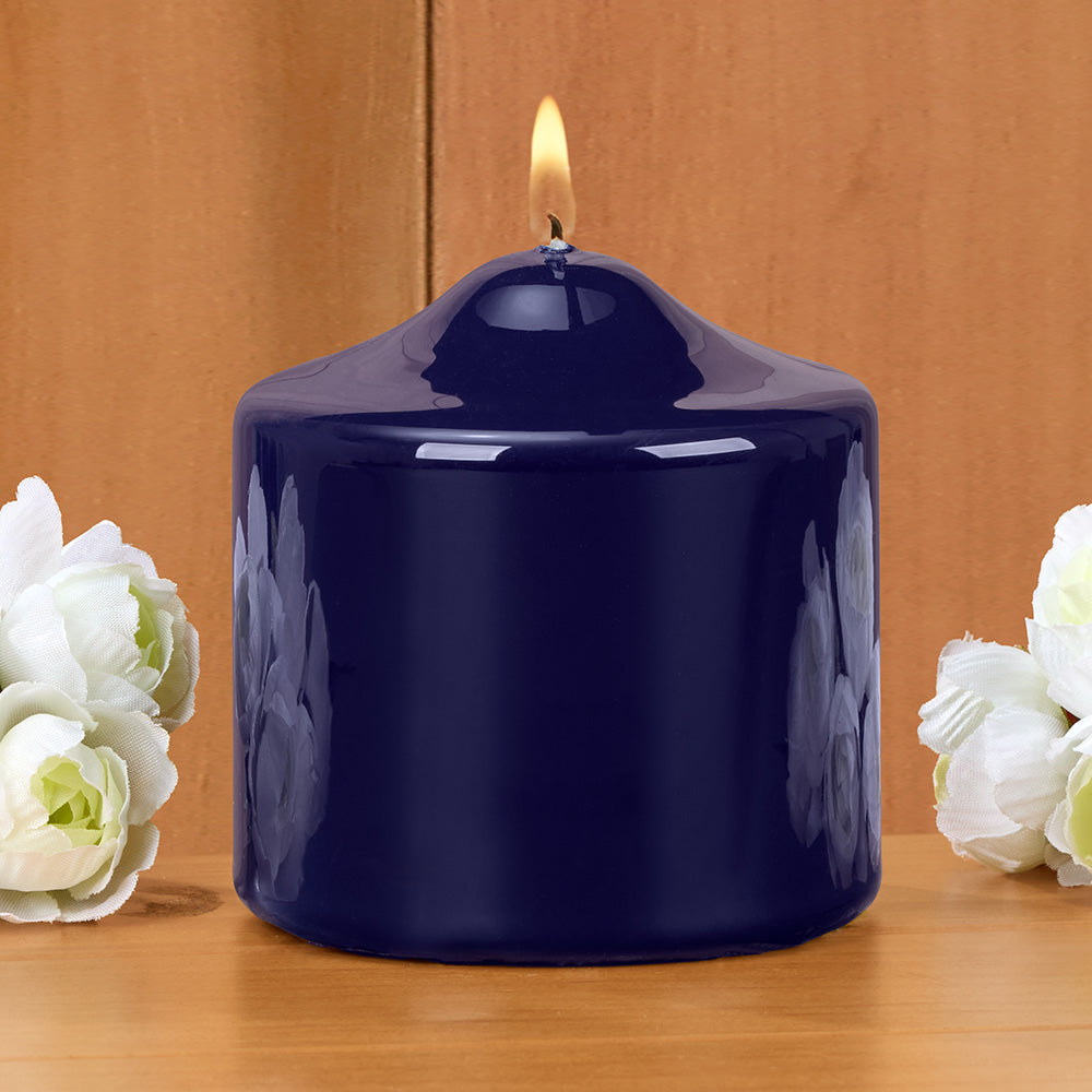 Ceralacca Lacquer Pillar Candles, Blue