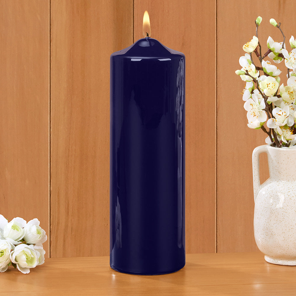 Ceralacca Lacquer Pillar Candles, Blue
