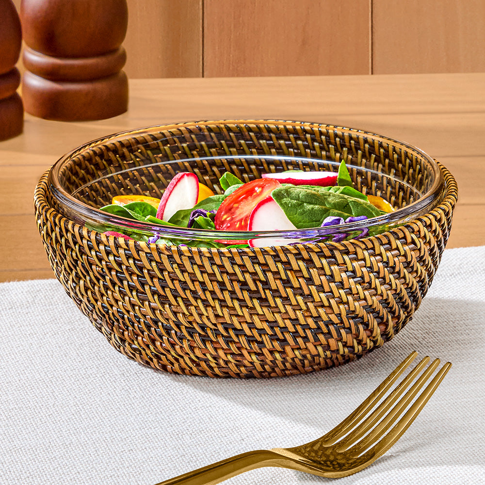 Calaisio 4.75" Woven Basket with Serving Bowl