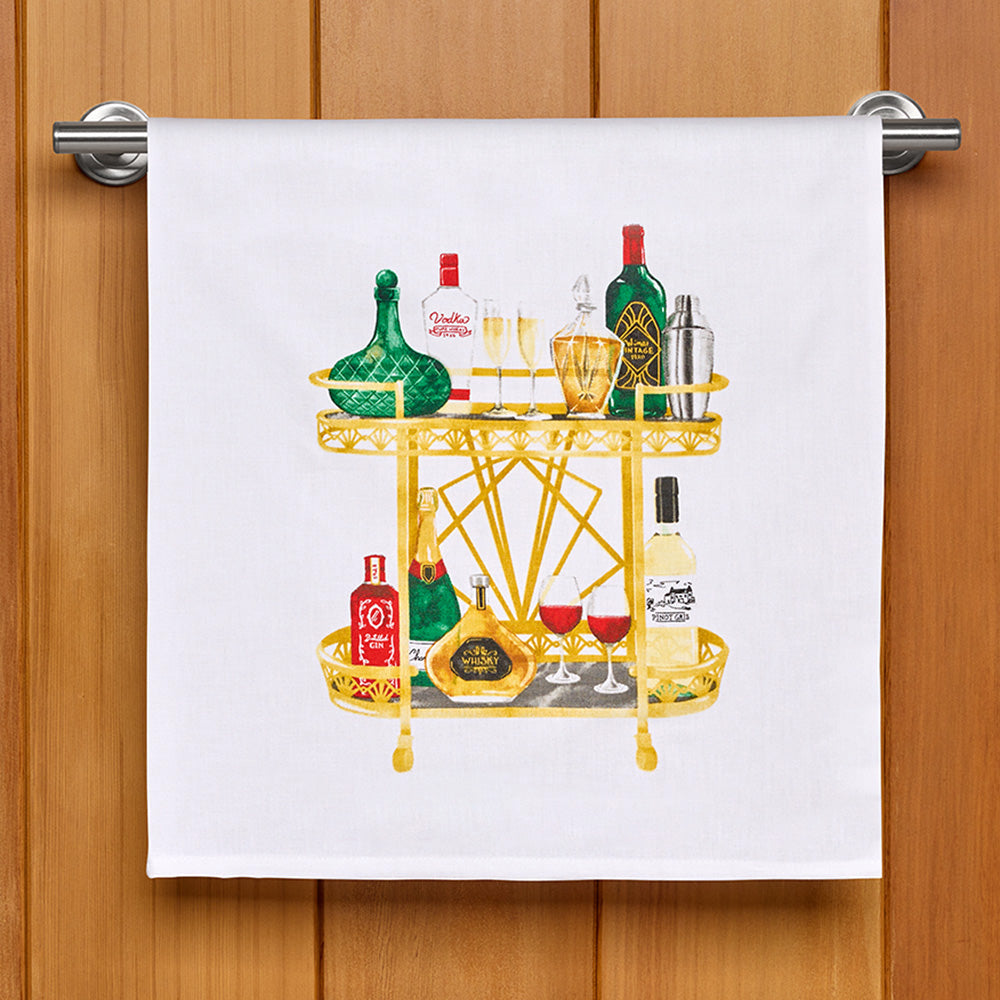 Stonewall Kitchen Tea Towel, Bar Cart