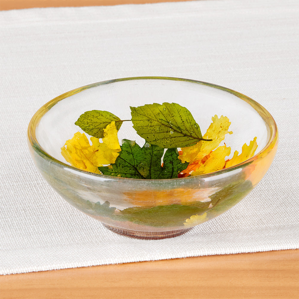 Riccardo Marzi Resin Serveware, Fall Leaves 5.5" Bowl