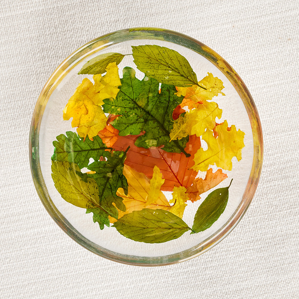 Riccardo Marzi Resin Serveware, Fall Leaves 5.5" Bowl