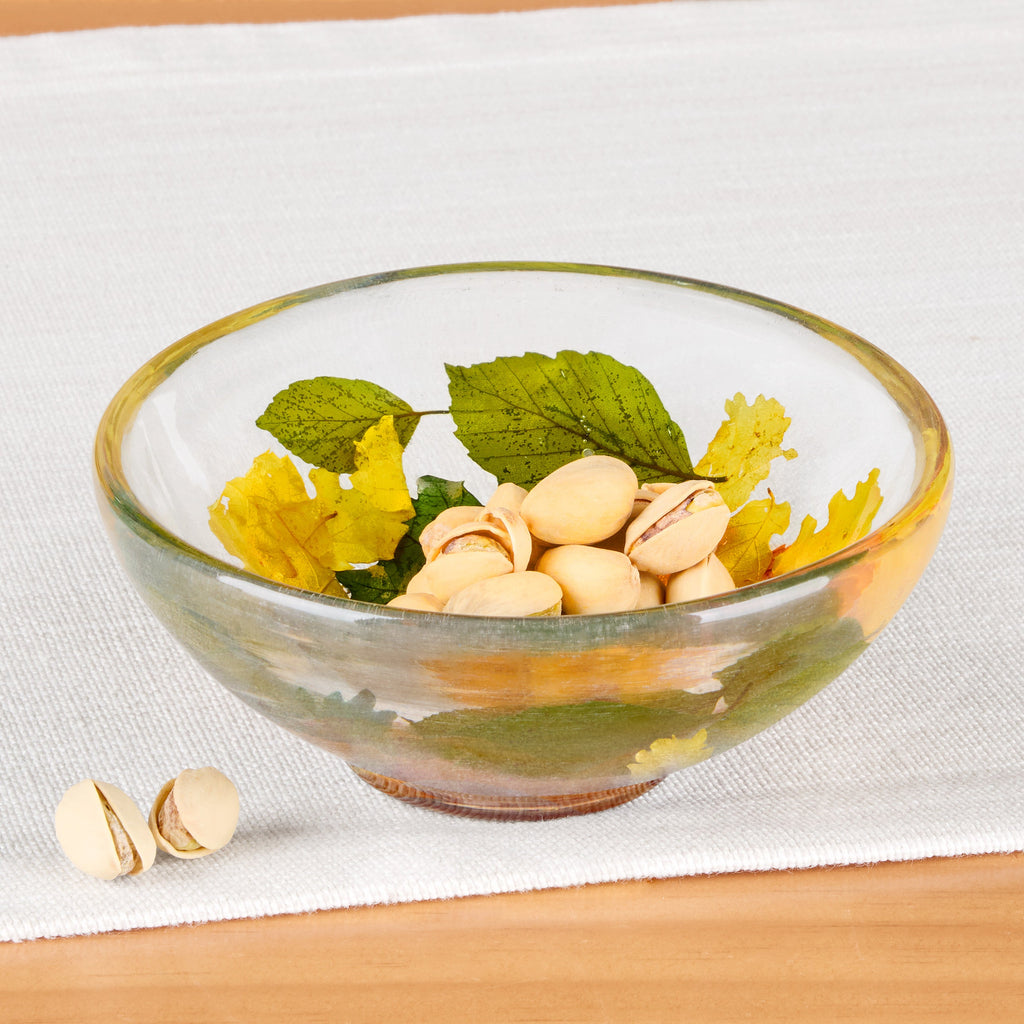 Riccardo Marzi Resin Serveware, Fall Leaves 5.5" Bowl