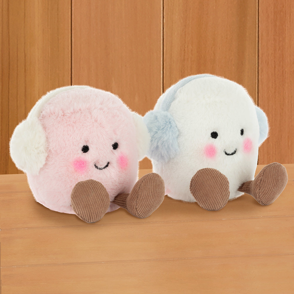 Jellycat Stuffed Animal Plush Toy, Amuseables Toastie Pink and White Marshmallows